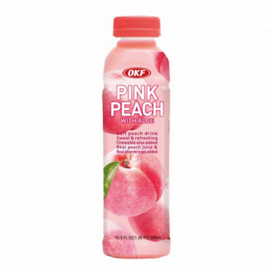 OKF pink peach drink with aloe 500ml