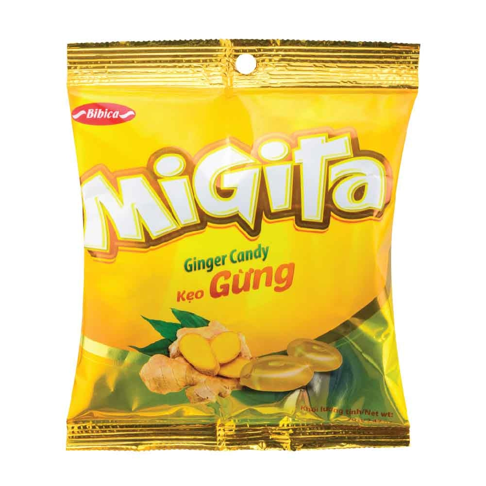 Bibica Migita ginger candy 70g / inkivääri karkkia