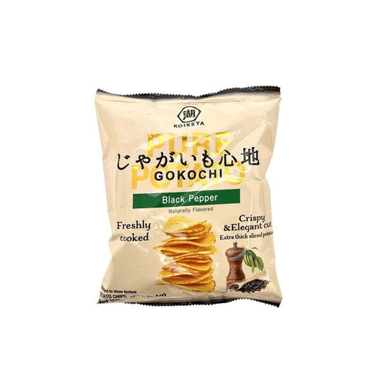 Koikeya Gokochi potato chips black pepper 50g / perunalastut mustapippuria