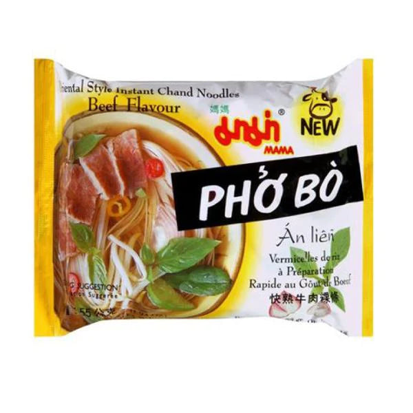 Mama oriental style instant rice noodles beef flavor Pho Ba 55g