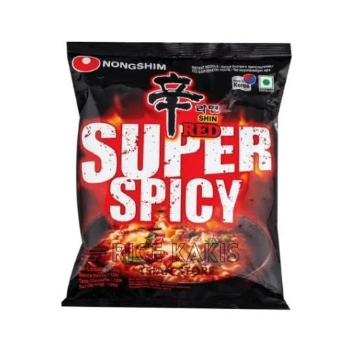 Nongshim Shin Red ramyun instant noodle soup Super spicy 120g / pikanuudelikeitto super mausteinen