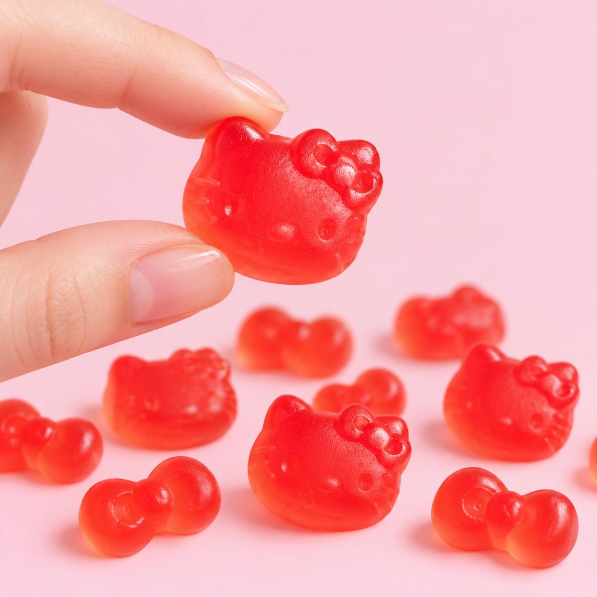 Seoju Hello Kitty Apple Gummy red Hello Kitty shaped gummies